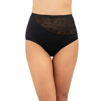 saalt Reusable Period Underwear - Comfortable, Thin, and Keeps You Dry from  All LeaksLace High Waist Brief, Medium, Quartz Blush