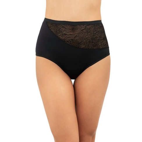 Women High Waisted Polyester Underwear Lace Soft Breathable Full