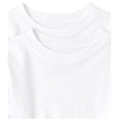 The Children's Place Boys Short Sleeve Basic Layering Tee 2-Pack White S (5/6) — фото 4