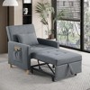 Dsvimoy Accent Chair Convertible Sleeper Chair Multi Functional Adjustable for Living Room, Dark Gray, 46"*27"*12" - 3 of 4