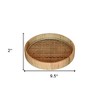 HomeRoots 10" Natural Round Bamboo Handmade Serving Tray - 3 of 4