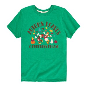 Boys' - Disney - Autumn Leaves And Pumpkins Please Short Sleeve Graphic T-Shirt - 1 of 4