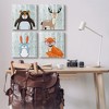 Stupell Industries Woodland Animals in Glasses Canvas Wall Art (Set of 4) - 2 of 4