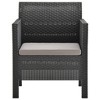 vidaXL 2 Piece Patio Lounge Set with Cushion PP Rattan Anthracite - 4 of 4