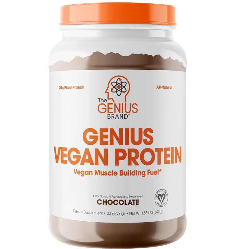 Genius Vegan Protein Plant Based Lean Muscle Building Protein Powder - The Genius Brand, 1 of 4