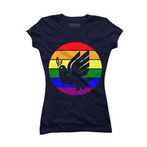 Design By CreativeHT Humans Dove Olive Branch Rainbow Pride By CreativeHT T-Shirt - 1 of 2