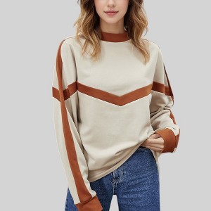 Anna-Kaci Women's Chevron Color Block Pullover with Long Sleeves - 1 of 4