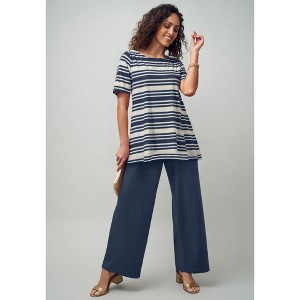 Jessica London Stretch Knit Boatneck Swing Tunic - 1 of 3