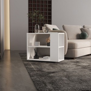 Damerin 19.7 in. H Spacious Storage End Table Sofa Table with 2 Shelves - 1 of 4
