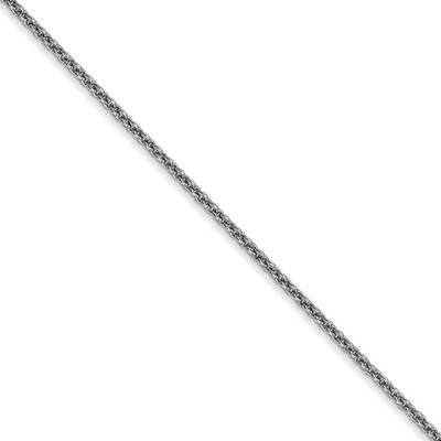 Black Bow Jewelry 1.5mm, 14k White Gold, Solid Cable Chain Necklace