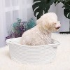 Aoibox Small Cotton Rope Woven Storage Basket with Handles White Organizer Bin for Shelf Nursery Gift 12x8x5 Inch - 4 of 4