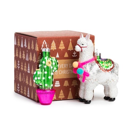 alpaca and cactus