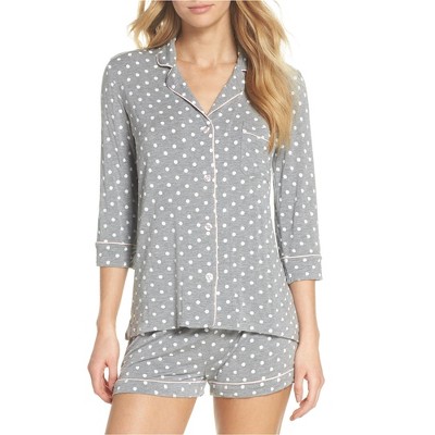 P.J. Salvage Womens Polka Dot Button Down Pajama Shirt
