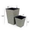 Okak Self-Watering Plastic Planter Pots with Holes Orchid & Succulent Planters, Vertical Indoor/Outdoor Use,2 Pack(S+M) - 2 of 4