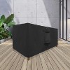 KHOMO GEAR Heavy Duty Outdoor Furniture Cover - Waterproof Square & Rectangular Covers with Air Vents for Ottoman, Patio Tables - Black - 37x16x23 - 2 of 4