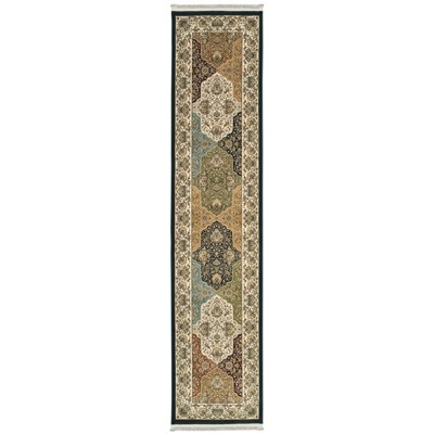 Oriental Weavers Masterpiece 1331X Navy/ Multi Indoor Area Rug - 2'3" x 10'