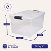 Homz Secure Latch Large Clear Stackable Storage Container Bin, 31 Quart, 4 Count - 4 of 4