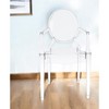 HomeRoots Clear Acrylic King Louis Back Dining Arm Chair - 2 of 4