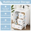 KWPZQEB 24" Bathroom Vanity with Sink, Free Standing Single Basin Vanity Set with 3 Soft-closing Drawers & Soft-closing Door for Bathroom - 4 of 4