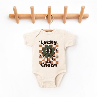 The Juniper Shop Lucky Charm Checkered Baby Bodysuit