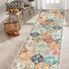 Washable Rug Vintage Floral Floor Carpet with Anti Slip Backing - 4 of 4