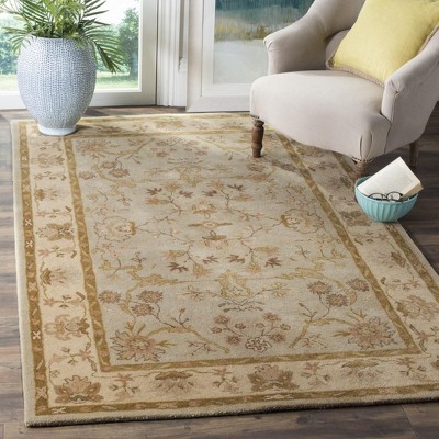 Handmade Light Gray Wool Persian Area Rug 3' x 5'