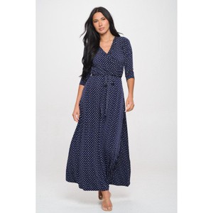 WEST K Women's Grace Faux-Wrap Maxi Dress with Tie Waist - 1 of 4