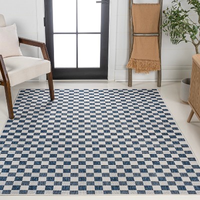 Aimee Traditional Cottage Checkerboard Navy/cream 5 Ft. X 8 Ft. Indoor ...