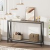 2-Tier Narrow Sofa Console Table for Entryway, Living Room, Office - With Storage - 3 of 4