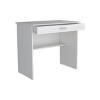 INFURNIC Desks Modern Office Desk with Spacious Drawer and Sturdy Two Leg Design for Organized Workspace, White, 19.6"*31.5"*29" - 2 of 4