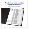 Avery Customizable TOC Ready Index Black and White Dividers, 31-Tab, 1 to 31, 11 x 8.5, 1 Set - 2 of 4
