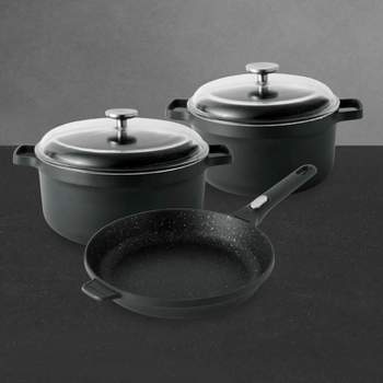 BergHOFF GEM Nonstick Cookware Set, Black