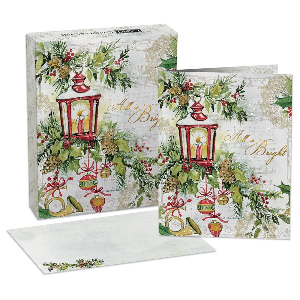 Photos - Envelope / Postcard LANG 18ct 'All Is Bright' Boxed Holiday Greeting Card Pack