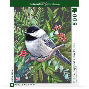 New York Puzzle Company Black-capped Chickadee 500 Piece Puzzle - 1 of 4