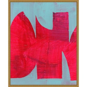 Amanti Art Magenta Ribbon I  by Cartissi Framed Canvas Wall Art - 1 of 4