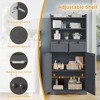 Hyleory Modern MDF Storage Cabinet with Adjustable Shelves - Versatile & Durable Home Organizer - 4 of 4