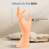 SereneLife Mannequin Jewelry Hand Display - Elegant and Durable Jewelry Stand for Rings, Bracelets, and Watches, Skin tone - 2 of 4