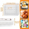 Deviled Egg Containers with Lid (Set of 2), Plastic Tray Carrier with Handle for 48 Eggs, Clear Stackable Egg Holder - 2 of 4