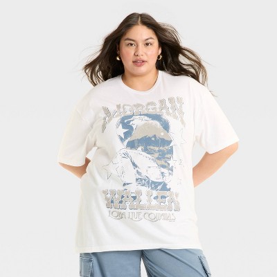 Women's Morgan Wallen Cowgirls Short Sleeve Graphic T-Shirt - White 3X