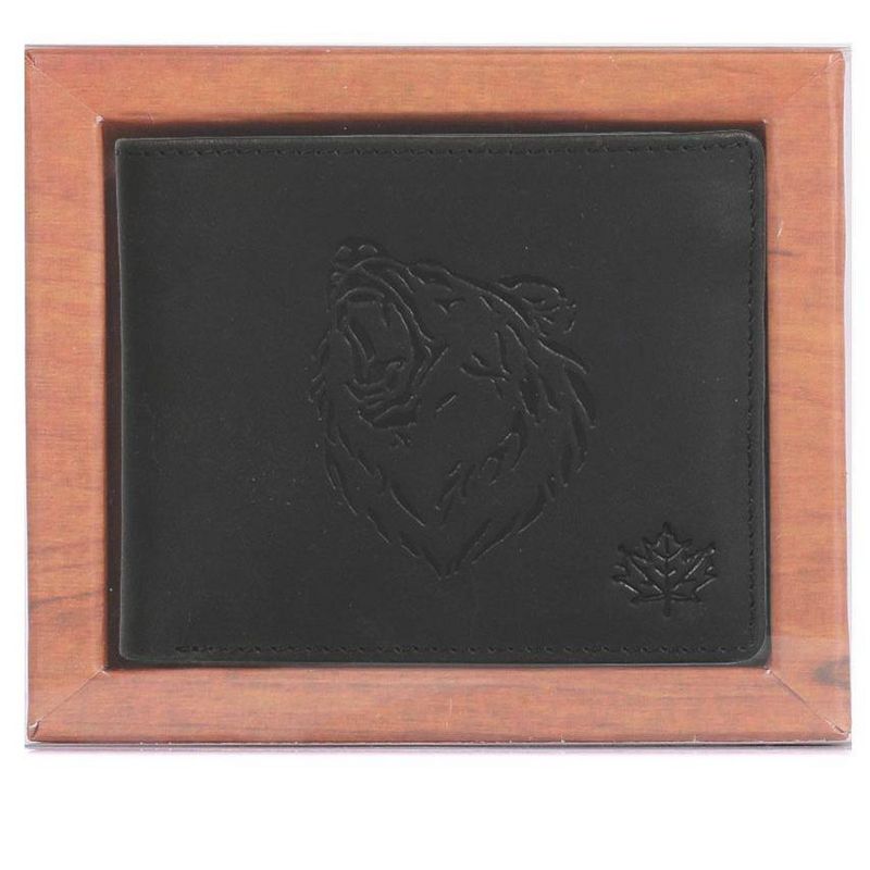 Karla Hanson CANADA WILD Men's Hunter Leather Wallet - Grizzly Bear, 5 of 6