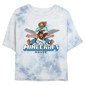 Junior's A Minecraft Movie Garrett and Steve Fly Scene T-Shirt - 1 of 4