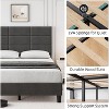 Twin Size Upholstered Bed Frame with Headboard, Solid Wood Slats Support, No Box Spring Needed, Noise-Free Platform Frame - 4 of 4