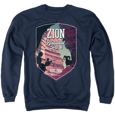 Men's Zion National Park Sticker Crewneck Sweatshirt
