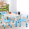 COZONY 5-Piece Kids Table and Chairs Set, Height Adjustable Toddler Activity Table with 4 Chairs , Arts & Crafts Playroom Table for Home - 4 of 4