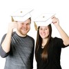 Big Dot of Happiness White and Gold Graduation Cap Decorations, DIY Large Grad Hat Cut-Outs, Double-Sided Grad Party Essentials - Set of 20 - 4 of 4