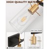YANSUN 3-Light Vanity Light, Black and Gold Finish, Three-Hole Perforated Glass Shades, E26 Sockets, Non-Integrated Light Source - 4 of 4