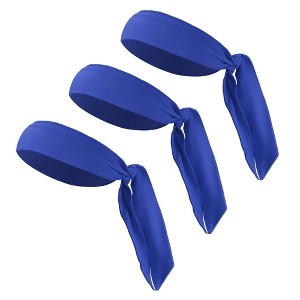 Unique Bargains Adjustable Soft Sweat Wicking Tennis Tie Headband Sweatband for Men Women 3 Pcs - 1 of 4