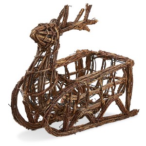 tagltd Reindeer Sleigh In Natural Vine - 1 of 2