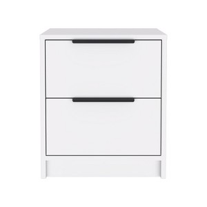 NicBex 16.1 inch Wide Nightstand with 2 Drawers, Modern Side Table with Solid Wood Frame and Metal Handles,Bedside Table for Bedroom,Living Room - 1 of 4