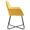 vidaXL Dining Chairs 2 pcs Yellow Fabric - 4 of 4